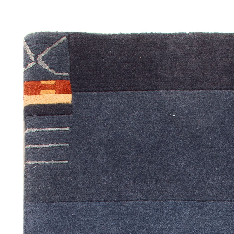 Dywan z Nepalu - 90 x 60 cm - ciemnoniebieski