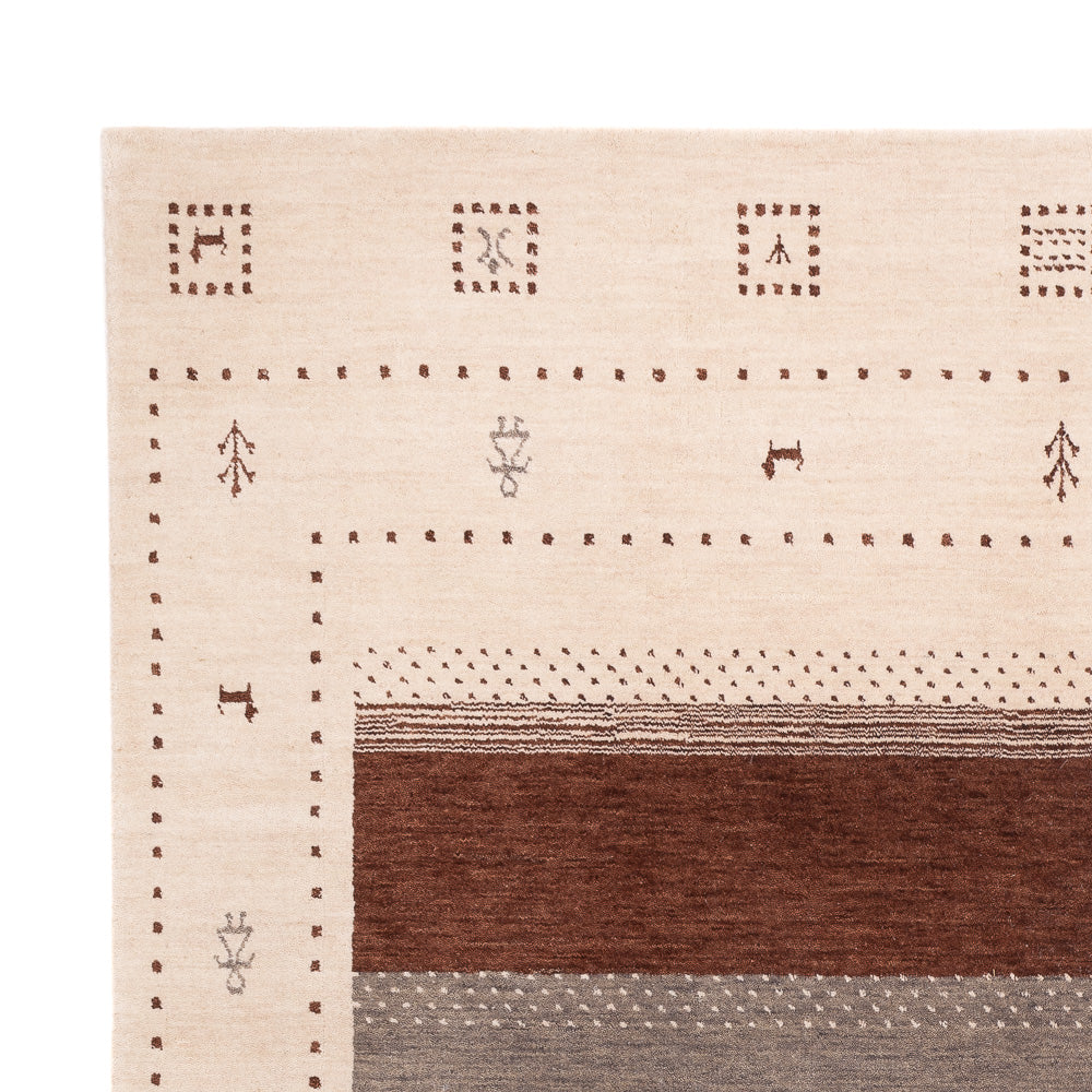 Dywan Gabbeh - Loribaft Softy - 240 x 170 cm - jasny beż