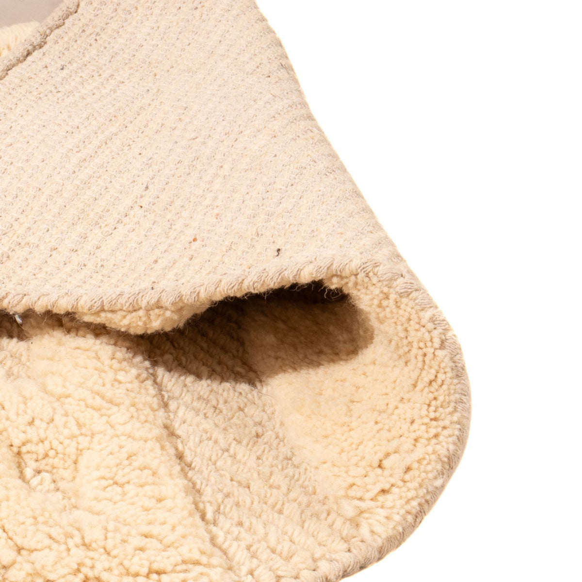 Dywan wełniany - 90 x 60 cm - jasny beż