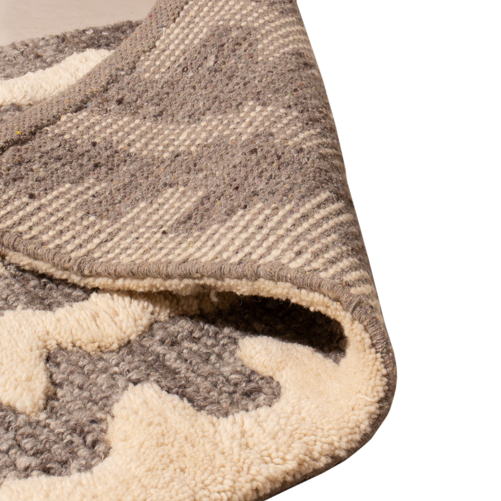 Dywan wełniany - 90 x 60 cm - beżowy