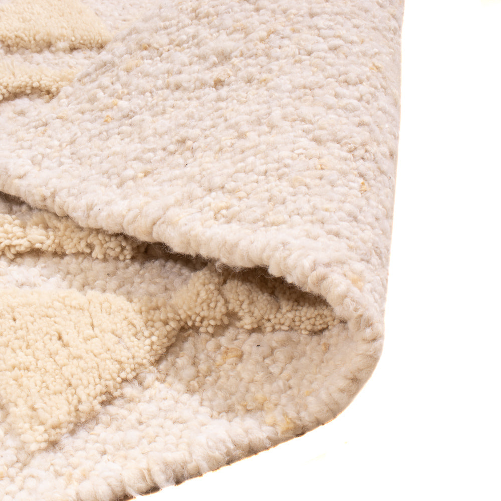 Dywan wełniany - 90 x 60 cm - beżowy