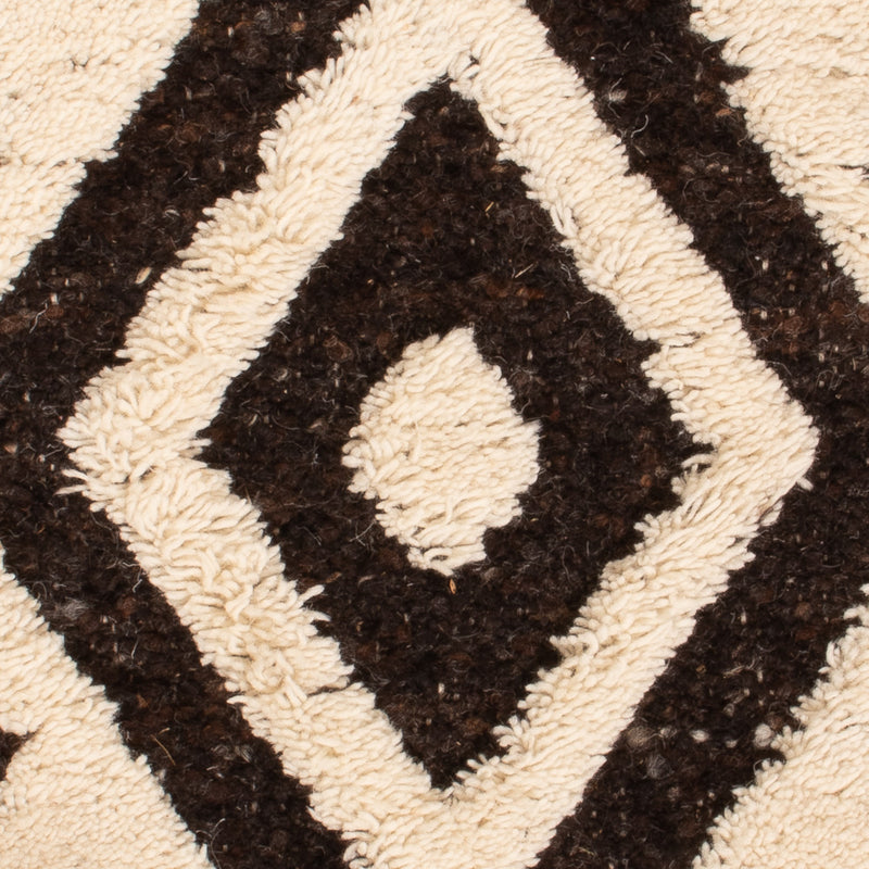 Dywan wełniany - 90 x 60 cm - czarny