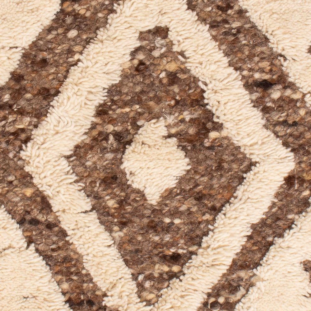 Dywan wełniany - 90 x 60 cm - ciemny beż