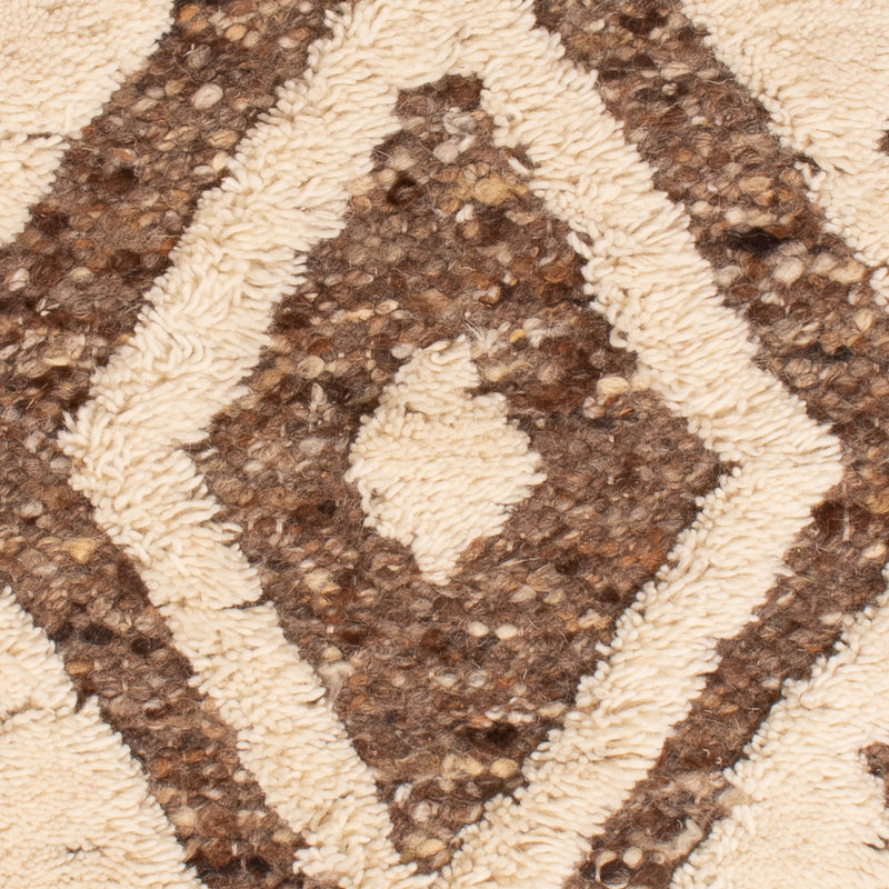 Dywan wełniany - 90 x 60 cm - ciemny beż