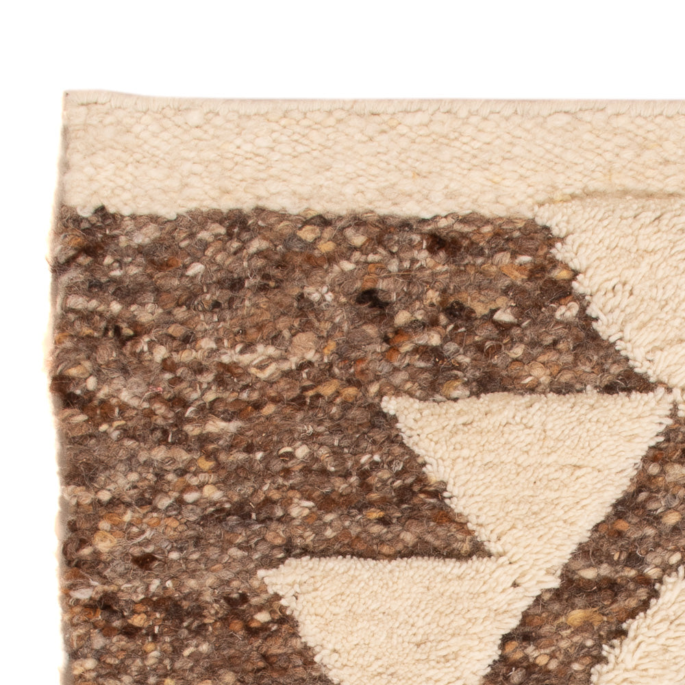Dywan wełniany - 90 x 60 cm - ciemny beż