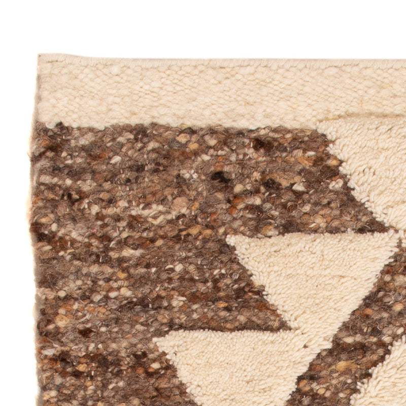 Dywan wełniany - 90 x 60 cm - ciemny beż