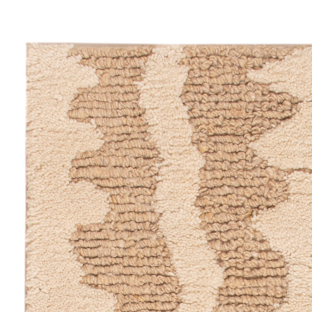 Dywan wełniany - 90 x 60 cm - ciemny beż