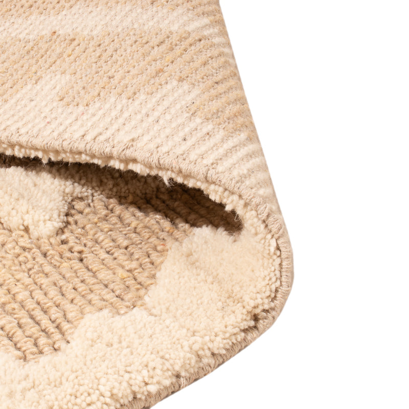 Dywan wełniany - 90 x 60 cm - ciemny beż