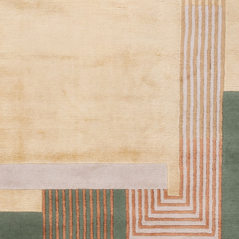 Designerski dywan - 243 x 167 cm - zielona