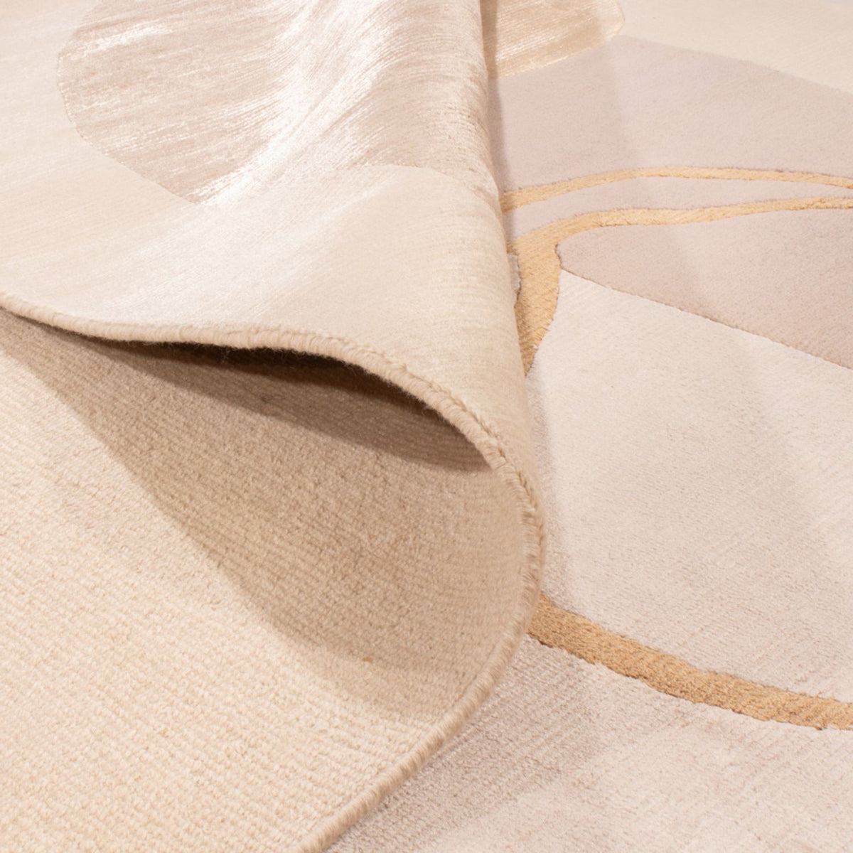 Designerski dywan - 241 x 166 cm - beżowy