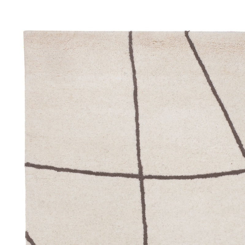 Dywan wełniany - 200 x 140 cm - beżowy