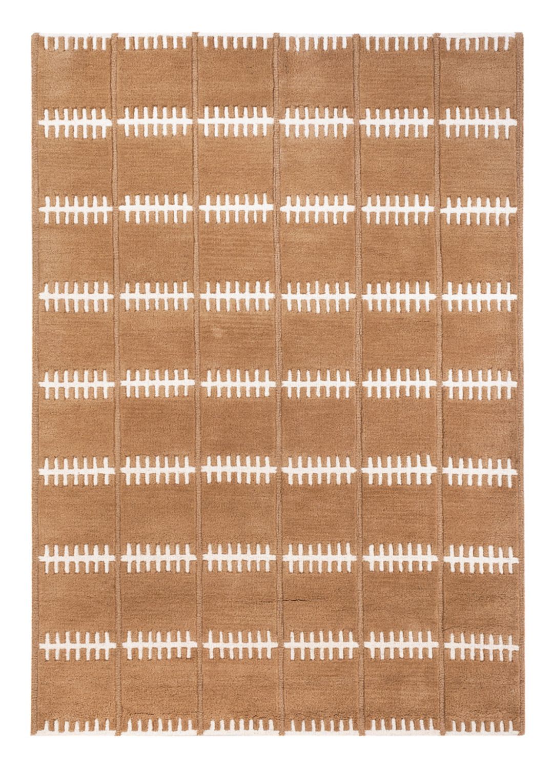 Dywan wełniany - 200 x 140 cm - brązowy