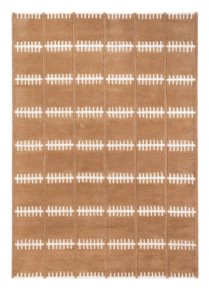 Dywan wełniany - 200 x 140 cm - brązowy