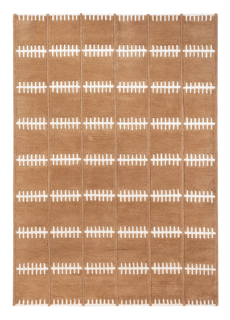 Dywan wełniany - 200 x 140 cm - brązowy