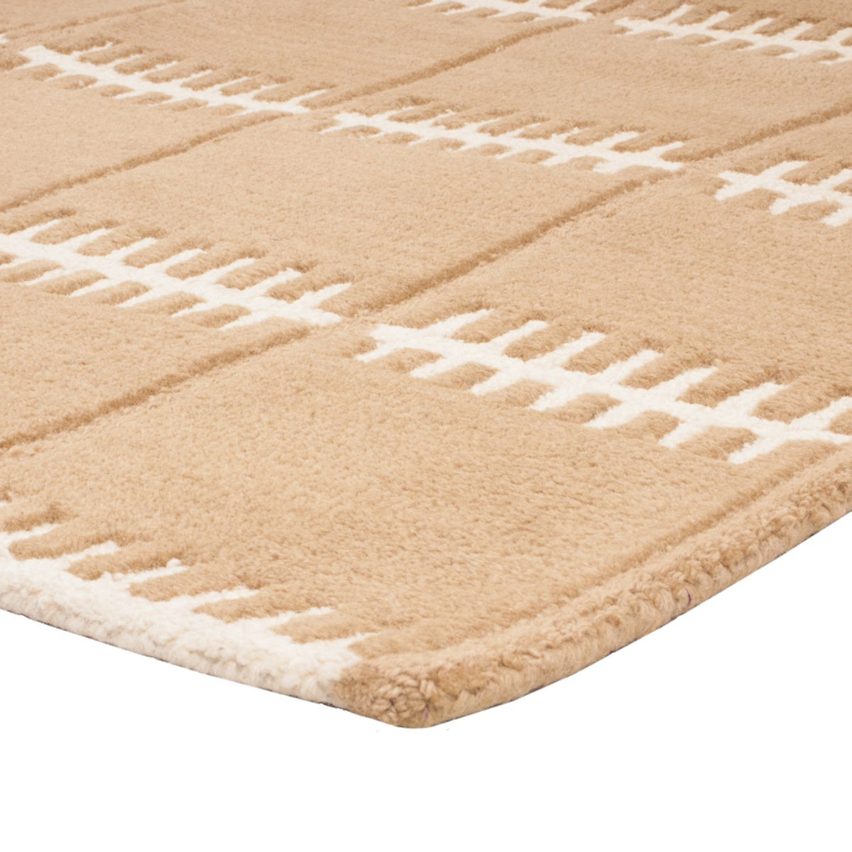 Dywan wełniany - 200 x 140 cm - brązowy