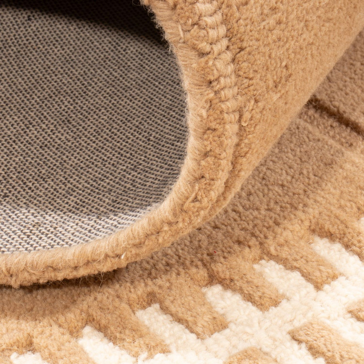 Dywan wełniany - 200 x 140 cm - brązowy