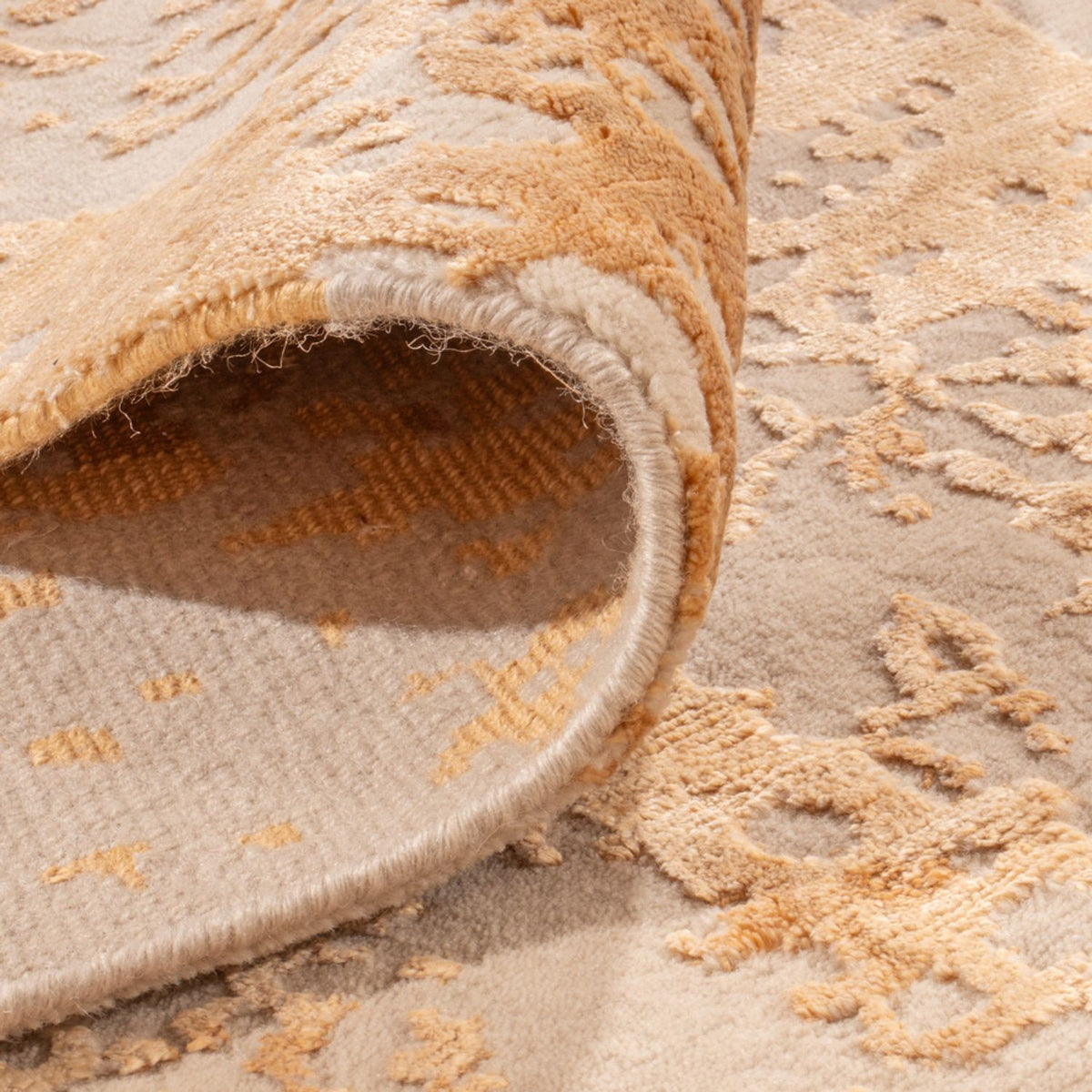 Designerski dywan - 303 x 202 cm - złoto