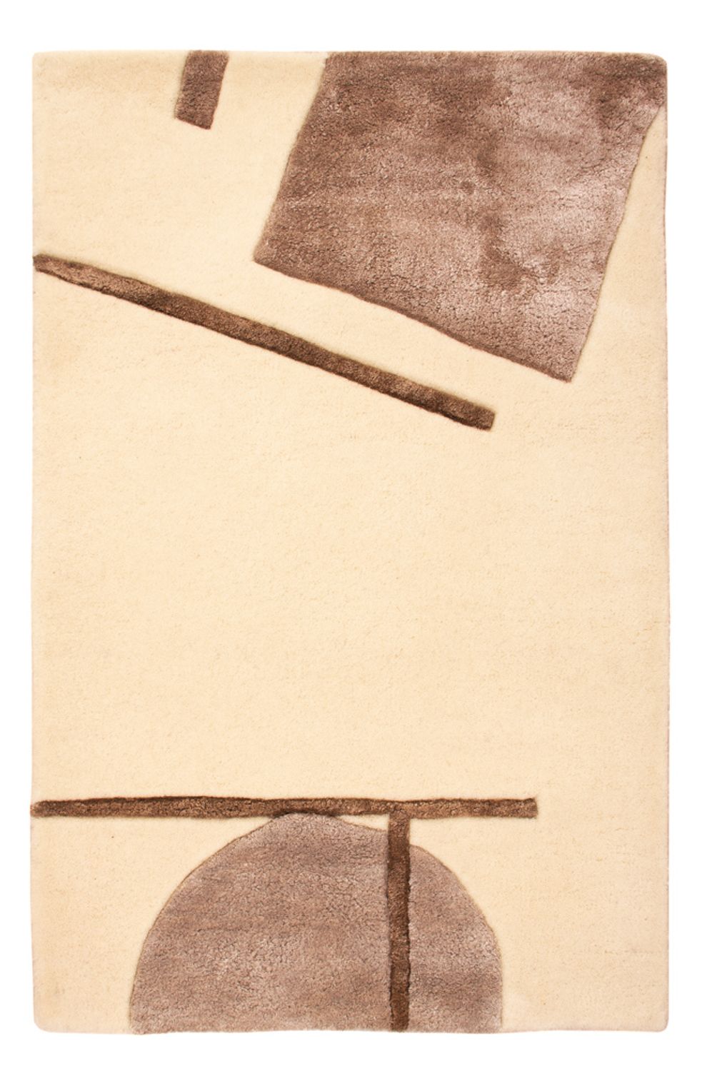 Designerski dywan - 90 x 60 cm - kremowy