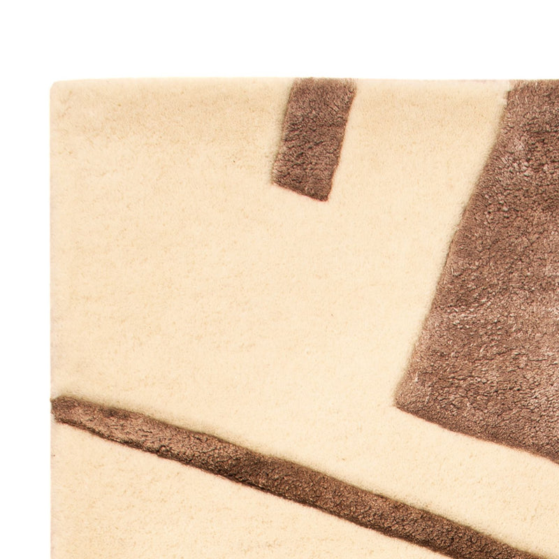 Designerski dywan - 90 x 60 cm - kremowy