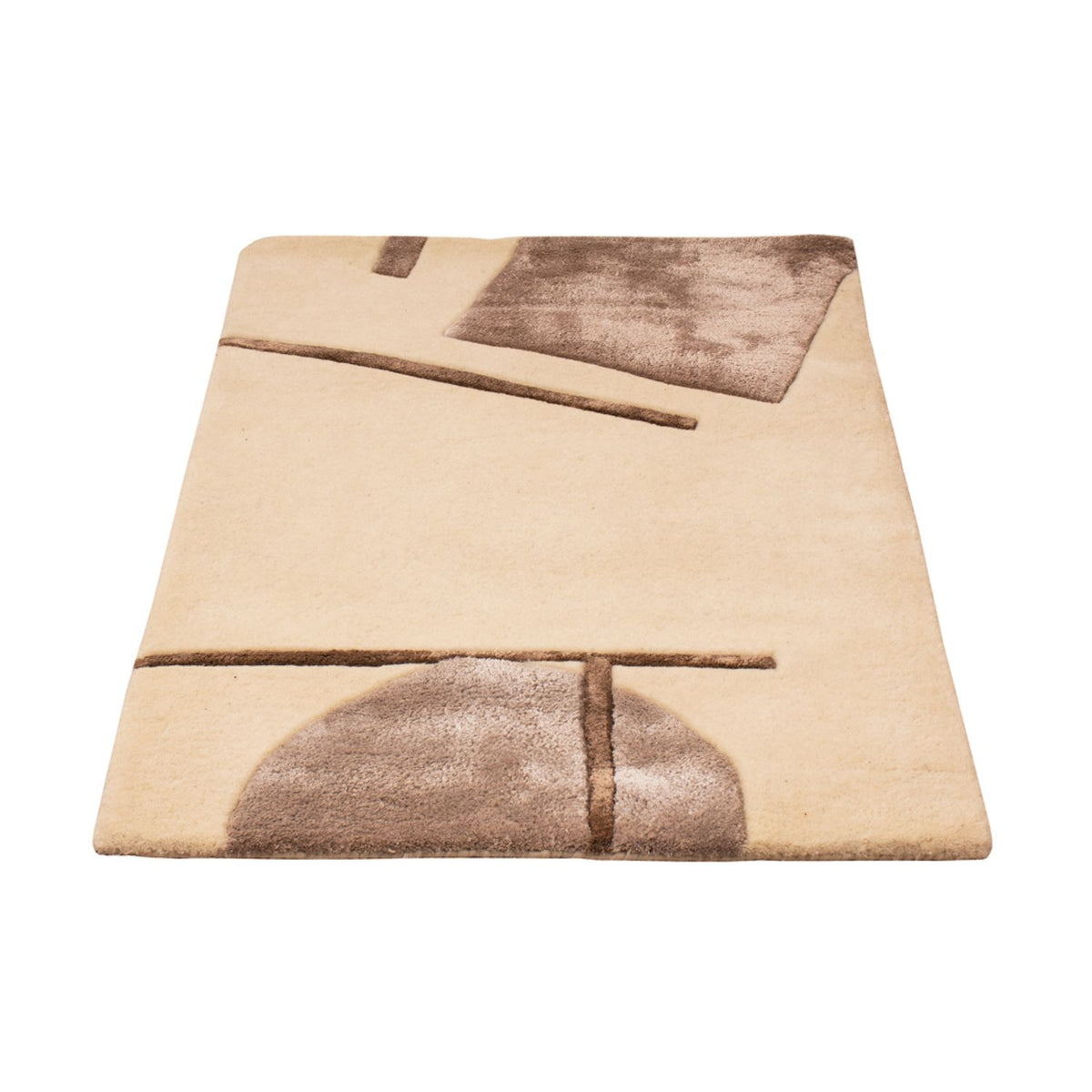 Designerski dywan - 90 x 60 cm - kremowy