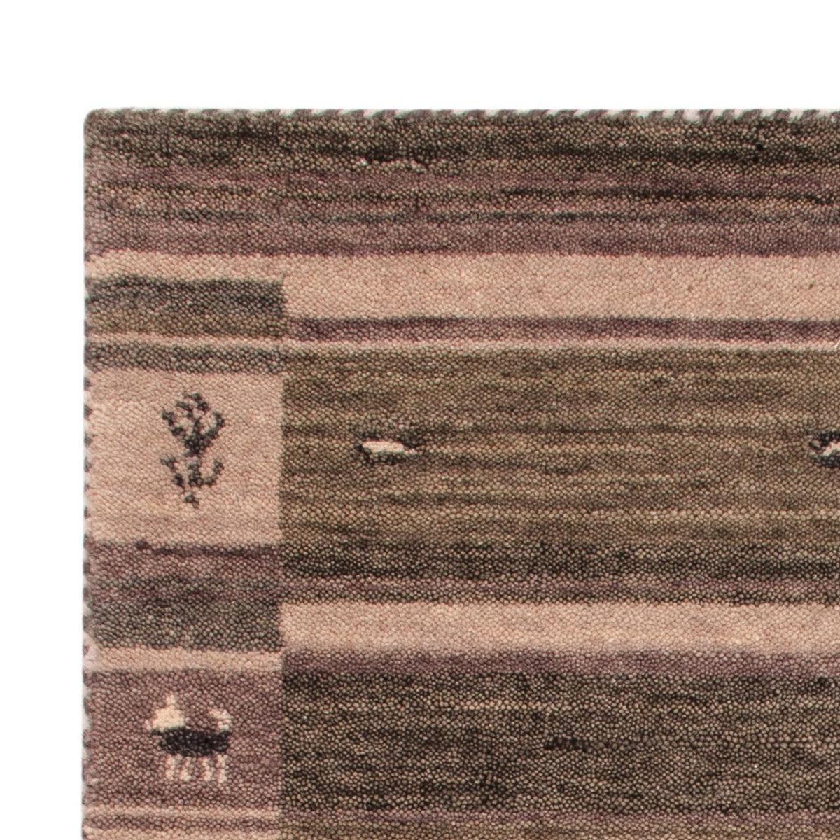 Dywan Gabbeh - Miękki - 90 x 60 cm - srebrny