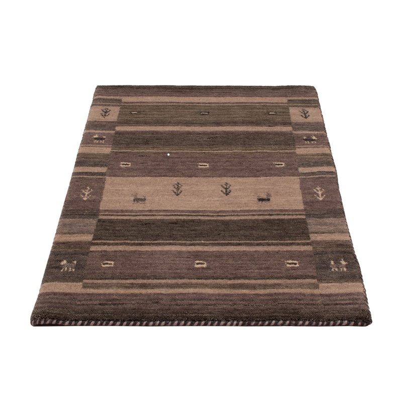 Dywan Gabbeh - Miękki - 90 x 60 cm - srebrny