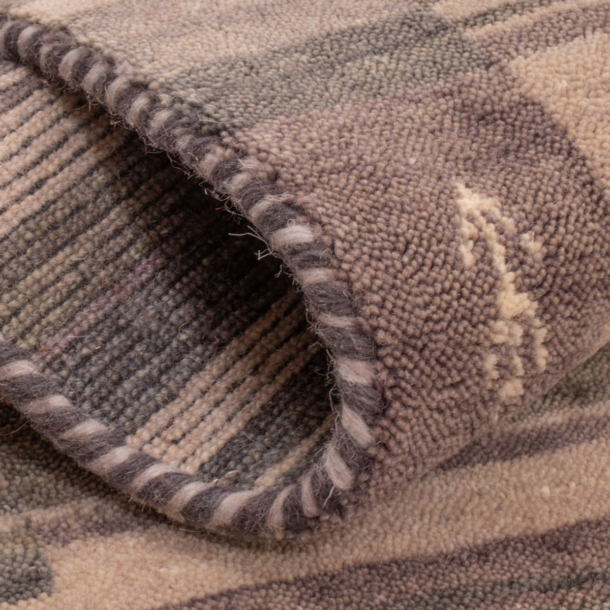 Dywan Gabbeh - Miękki - 90 x 60 cm - srebrny