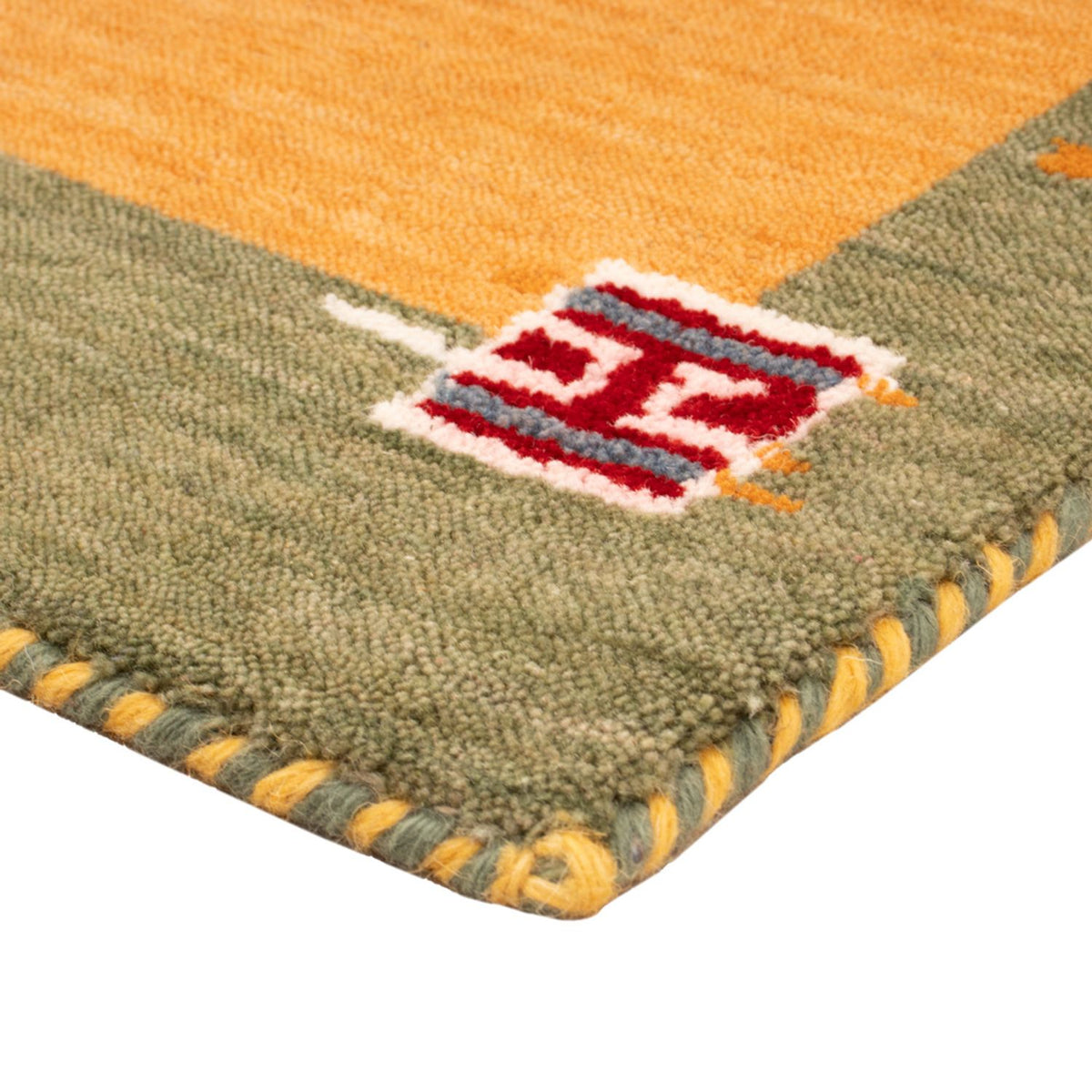 Dywan Gabbeh - Miękki - 90 x 60 cm - pomarańczowy