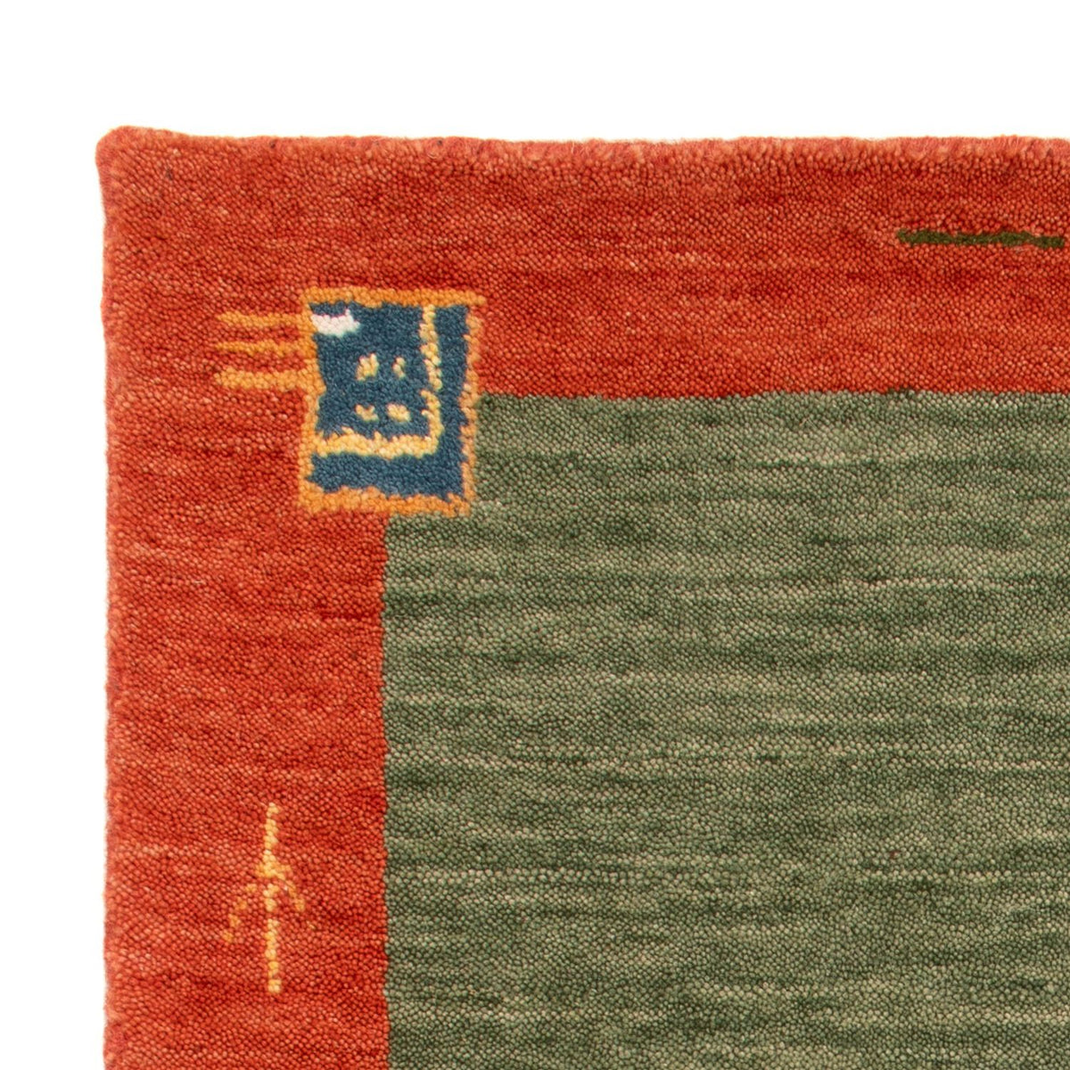 Dywan Gabbeh - Miękki - 90 x 60 cm - zielona