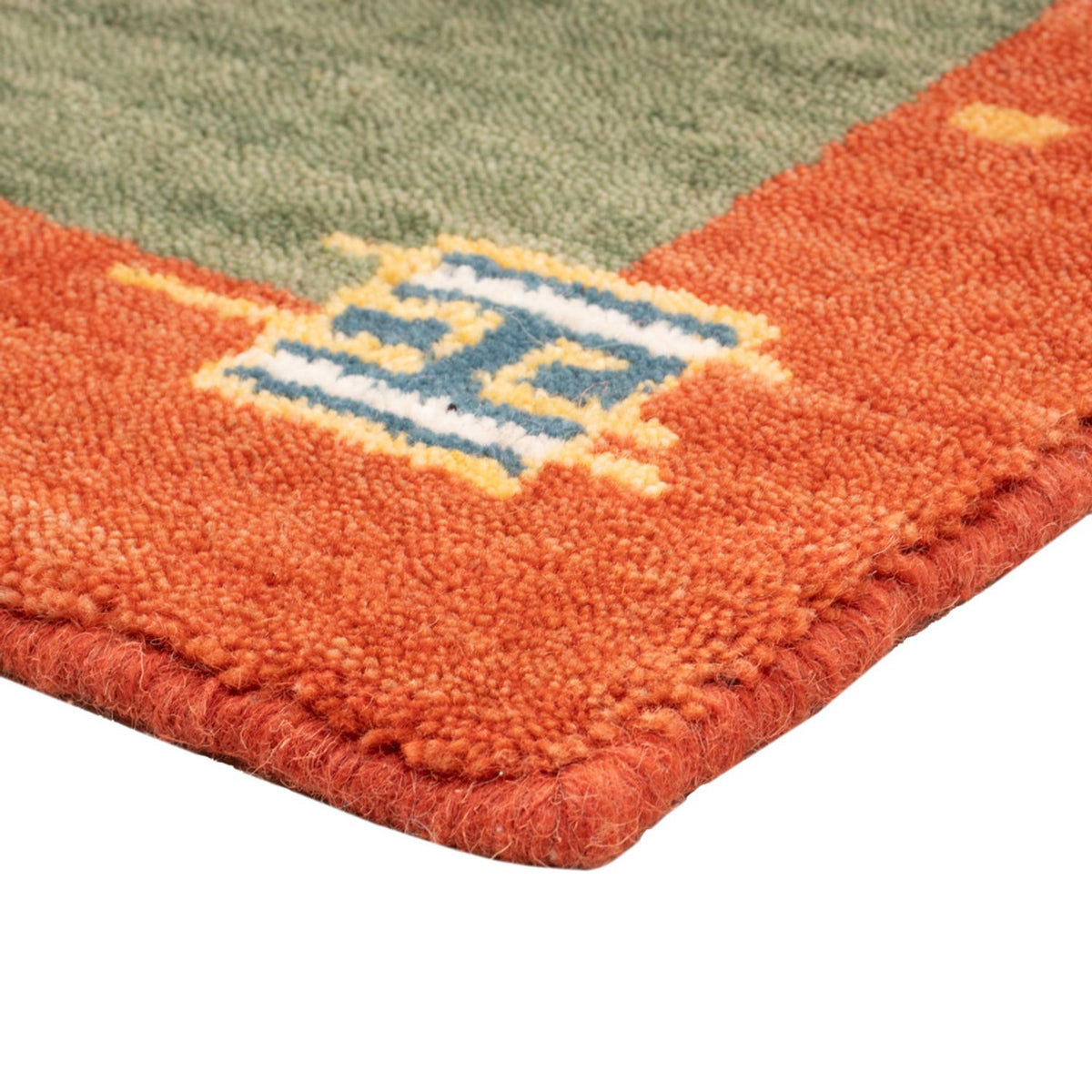 Dywan Gabbeh - Miękki - 90 x 60 cm - zielona