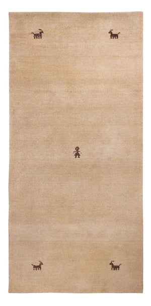 Biegacz Dywan Gabbeh - Miękki - 200 x 80 cm - beżowy