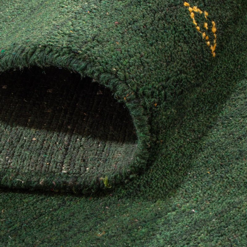 Biegacz Dywan Gabbeh - Miękki - 300 x 80 cm - zielona