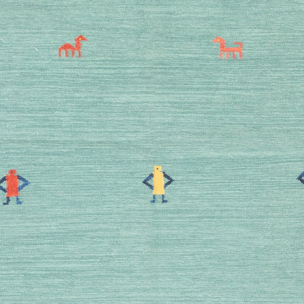 Dywan Kelim - modny - 240 x 160 cm - turkusowy