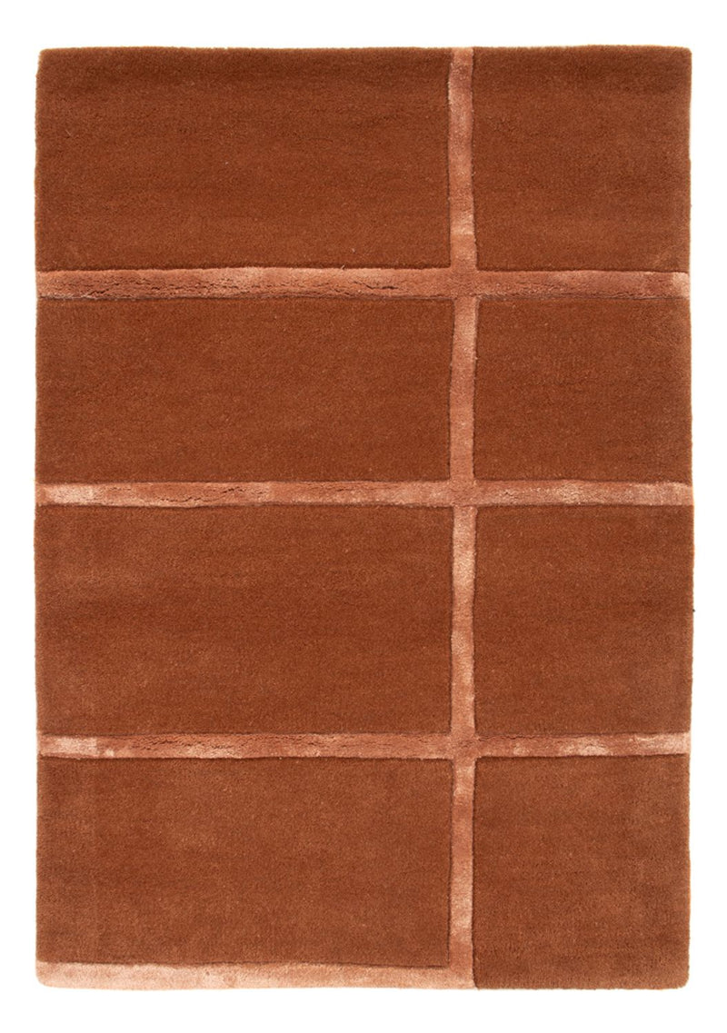 Dywan wełniany - 90 x 60 cm - brązowy