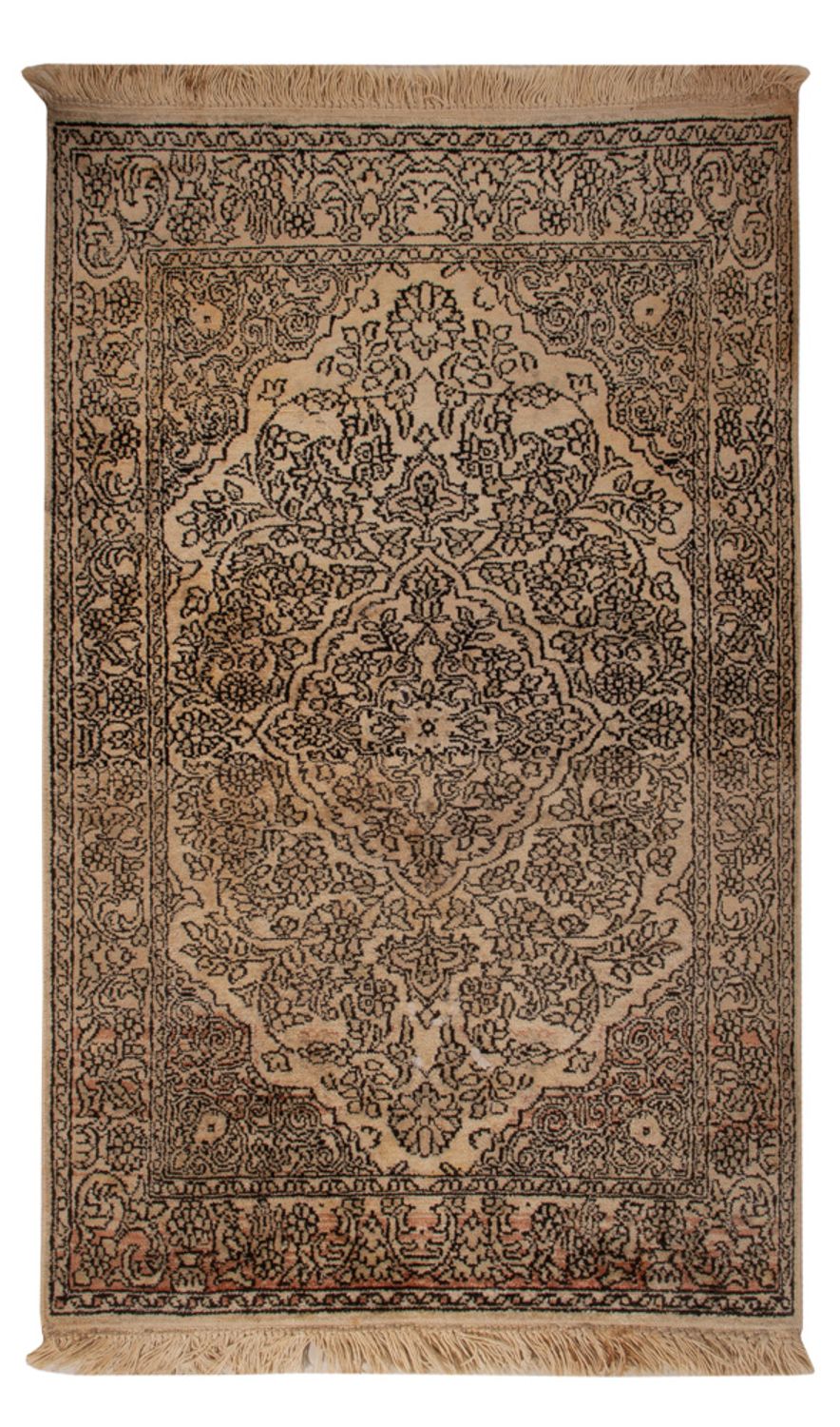 Jedwabny dywan - Kashmir Silk - 103 x 60 cm - beżowy
