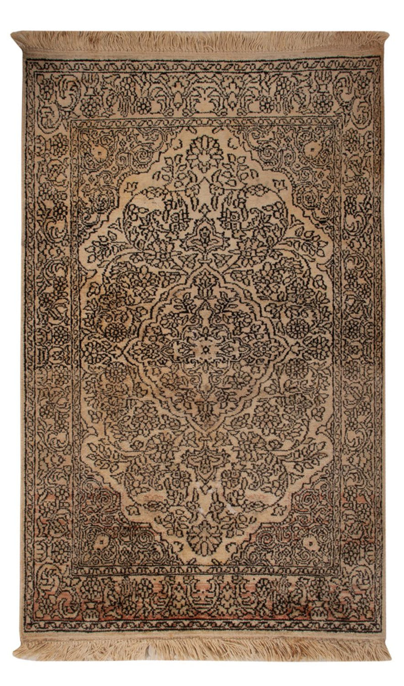Jedwabny dywan - Kashmir Silk - 103 x 60 cm - beżowy