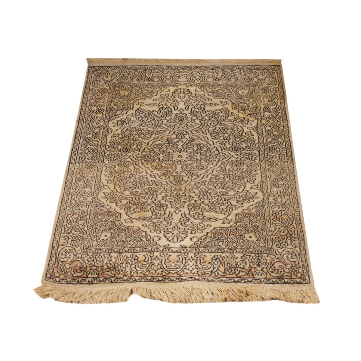 Jedwabny dywan - Kashmir Silk - 103 x 60 cm - beżowy