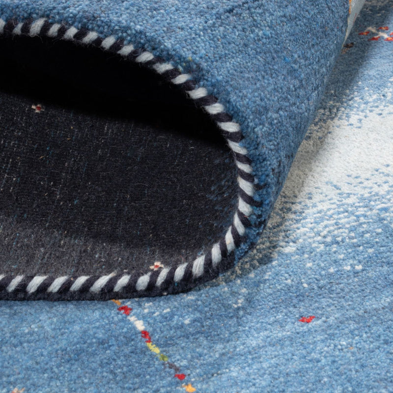 Dywan Gabbeh - Loribaft Indus - 243 x 169 cm - niebieski