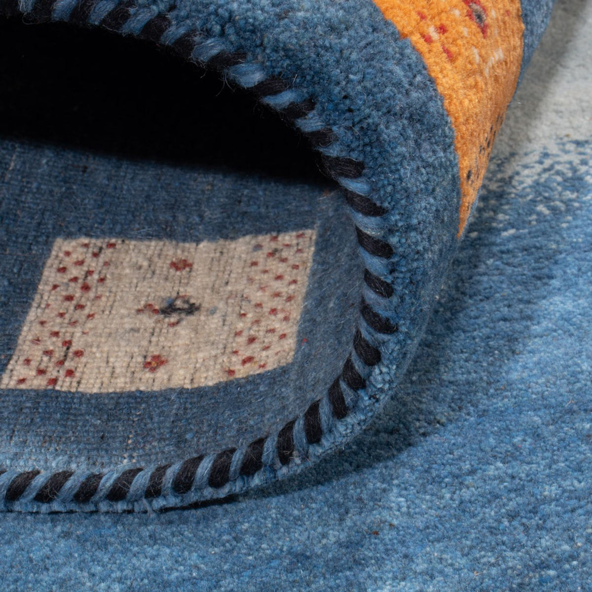 Dywan Gabbeh - Loribaft Indus - 240 x 169 cm - niebieski