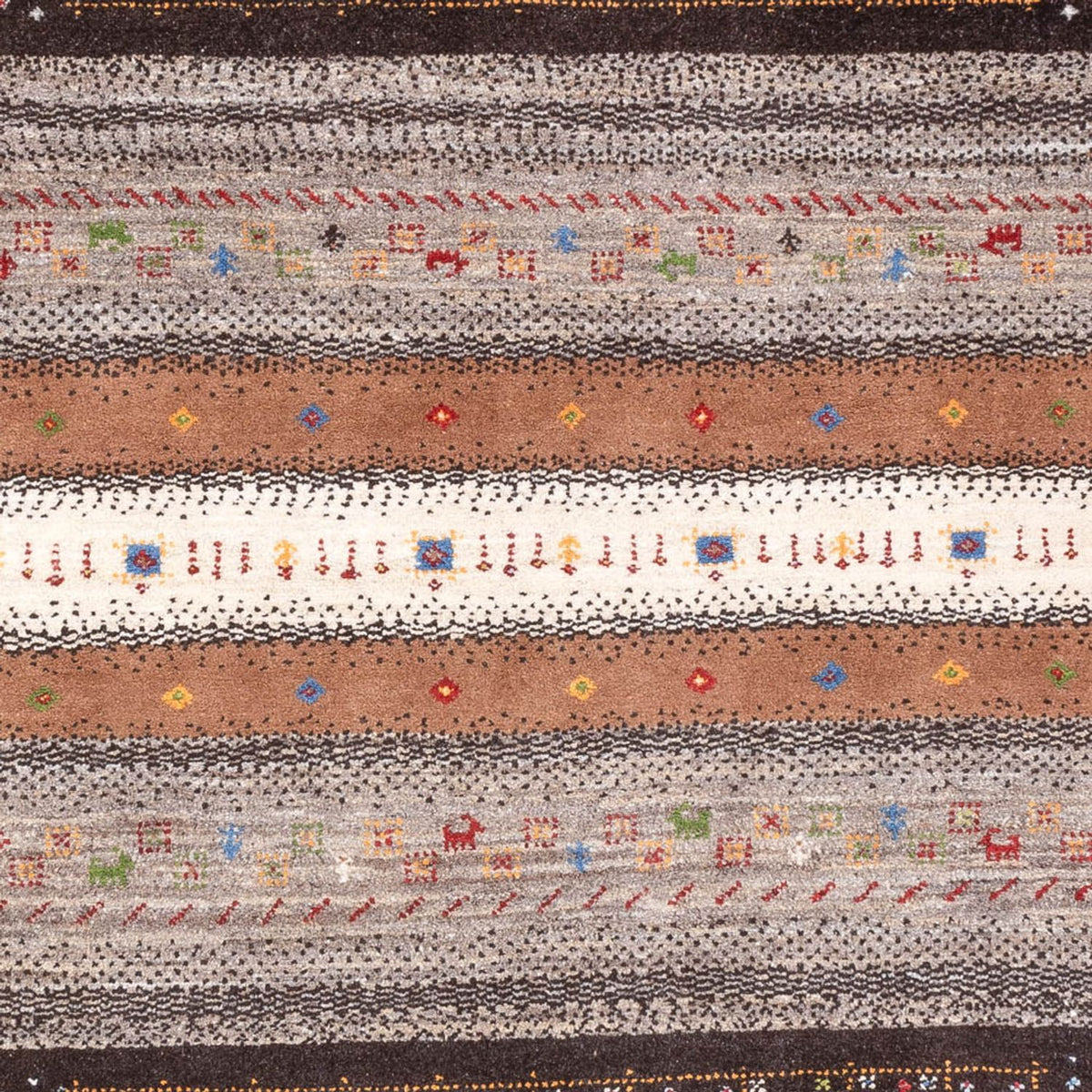 Dywan Gabbeh - Loribaft Indus - 240 x 169 cm - wielokolorowy