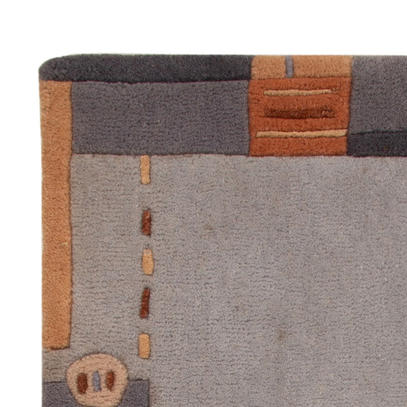 Dywan z Nepalu - 90 x 60 cm - szary