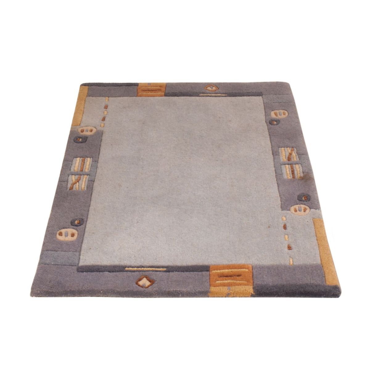 Dywan z Nepalu - 90 x 60 cm - szary