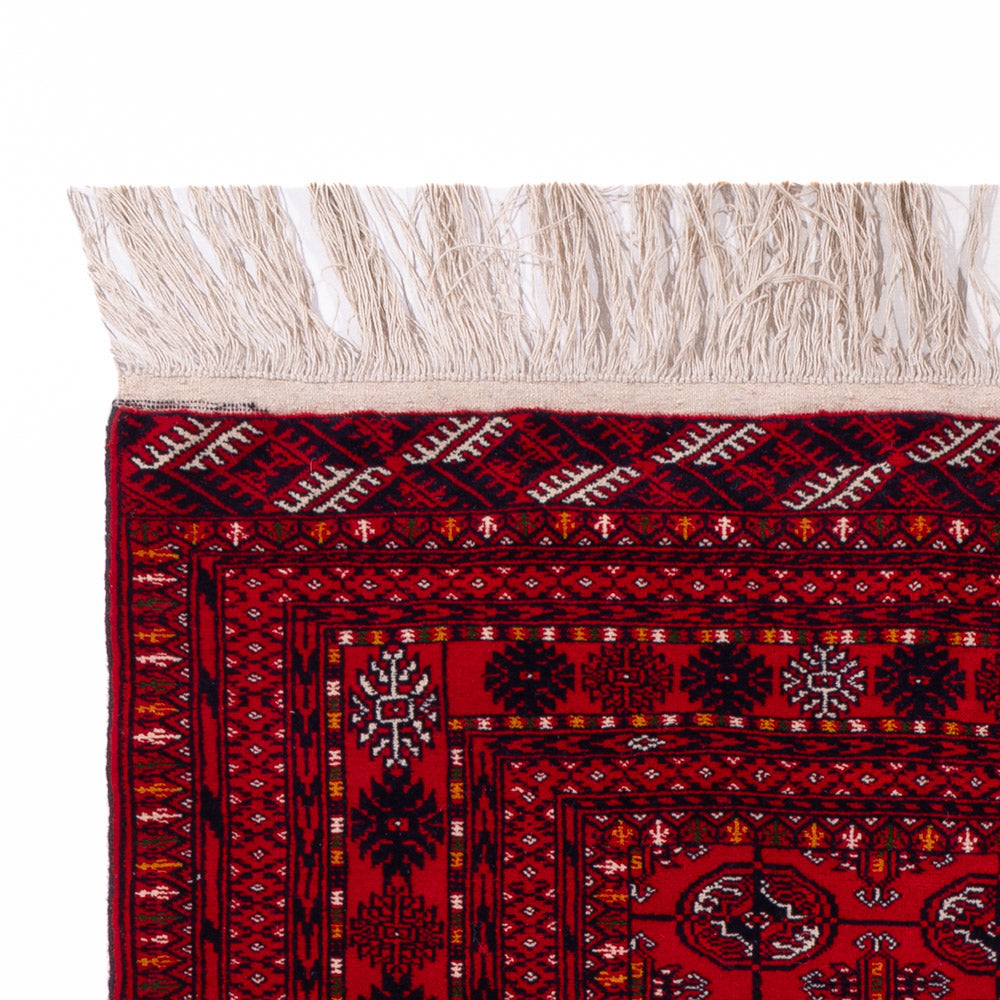 Afgański dywan - Bukhara - 209 x 132 cm - ciemna czerwień