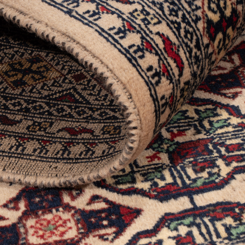 Dywan afgański - 194 x 151 cm - jasnoszary