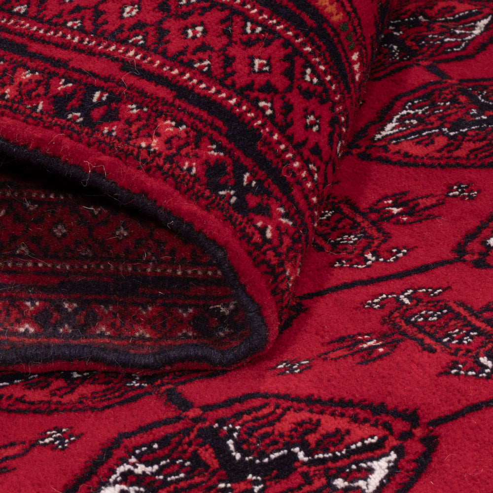 Afgański dywan - Bukhara - 194 x 133 cm - ciemna czerwień