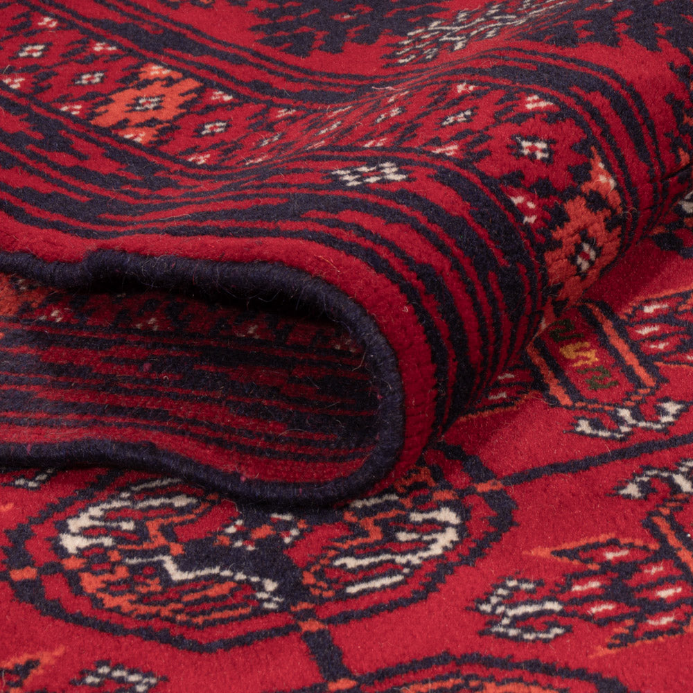 Afgański dywan - Bukhara - 196 x 133 cm - ciemna czerwień