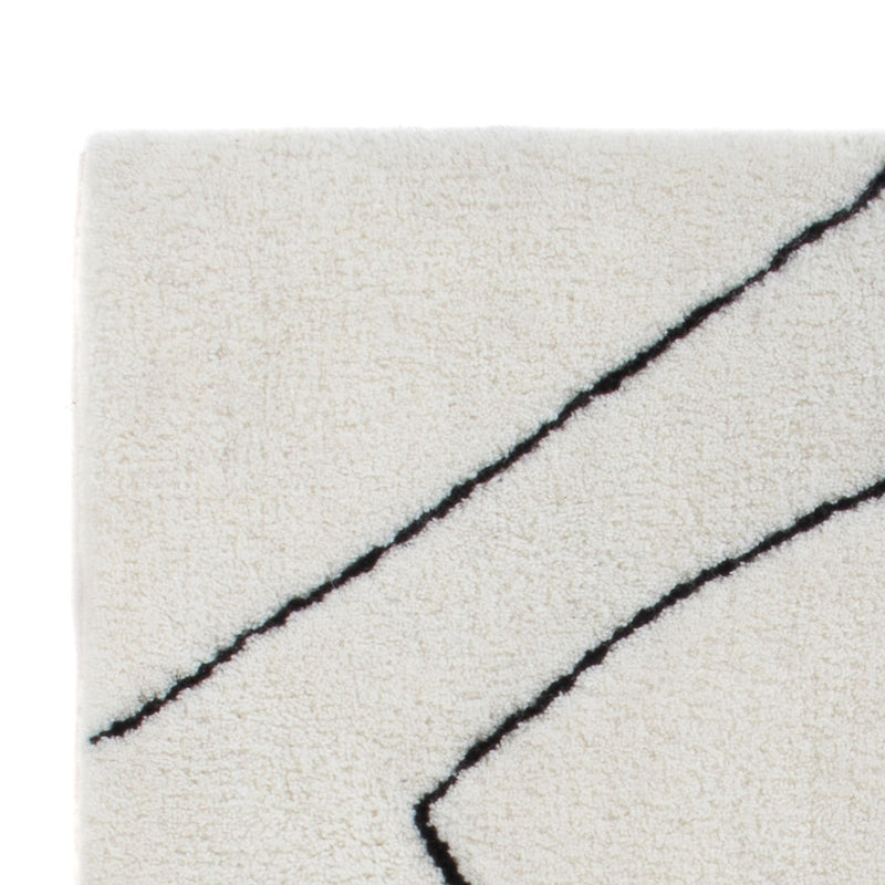 Dywan wełniany kwadratowy  - 62 x 62 cm - jasnoszary