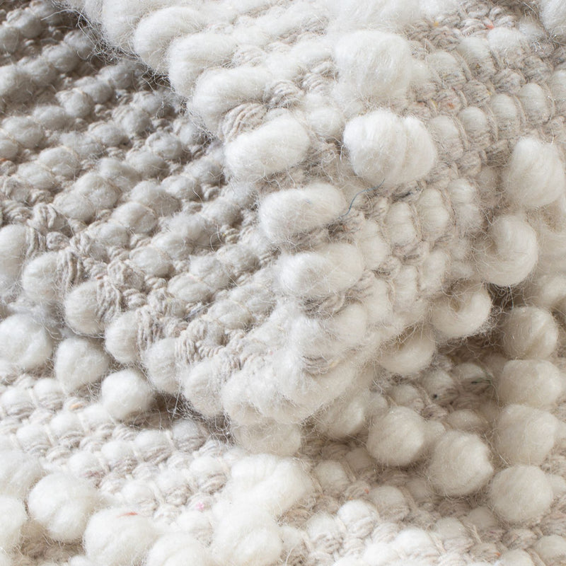 Dywan wełniany - 94 x 62 cm - jasnoszary