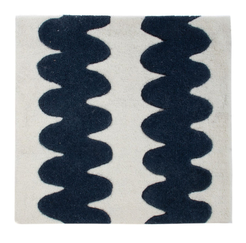 Dywan wełniany kwadratowy  - 60 x 60 cm - wielokolorowy