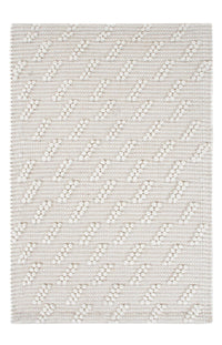 Dywan wełniany - 95 x 63 cm - jasnoszary